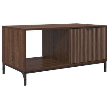 Mesa De Café Roble Marrón 90 X 49 X 46 Cm Madera De Ingeniería Vidaxl