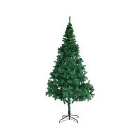 acomoda textil r arbol de navidad con soporte para decorar el hogar y comercio pino artificial de navidad desmontable plegable y resistente verde 240 cm