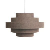lampara colgante de diseno moderno con pantalla de tela de lino iluminacion marron erebato