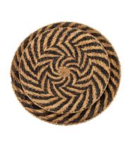 set 2 decoraciones de pared jacinto beige y negro d 60 cm