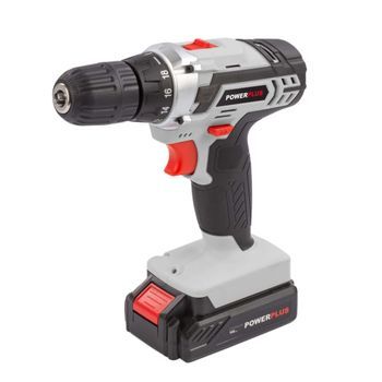 Taladro Destornillador Eléctrico Powerplus 16 V Con Batería 1300 Mah 2 Velocidades 19x20x8 Cm