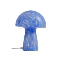 lampara de mesa de vidrio azul