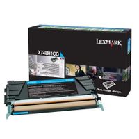 lexmark x748h2cg cyan original high capacity toner cartridge
