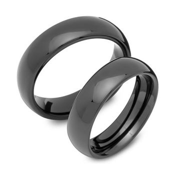 Anillos de boda de tungsteno negro robusto