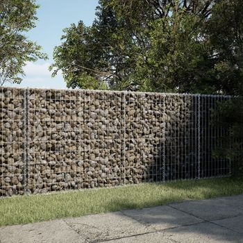 Cesta De Gaviones | Gavión Para Piedras | Gavión Decorativo Con Cubierta Hierro Galvanizado 200x50x100 Cm Cfw759553