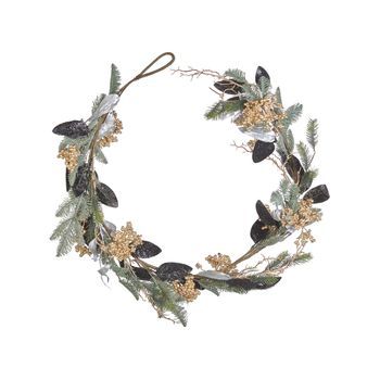 Guirnalda Verde Negro Plateado Dorado 150 Cm Material Sintético Navidad Terrassa