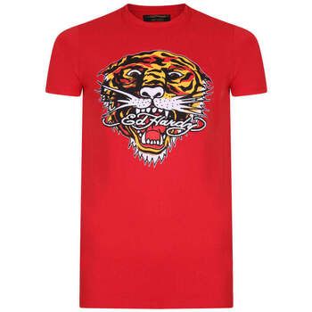 Ed Hardy Camiseta Tiger Mouth Graphic T-Shirt Red para mujer