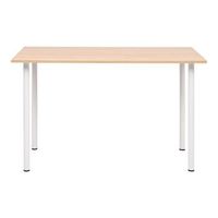 mesa de comedor - mesa de cocina 120x60x73 cm color roble y blanco