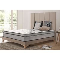 colchon visco elastico viso carbone 140x200 cm - espuma hr aero latex - 25 cm - 7 zonas de confort - firmeza alta - naturalex