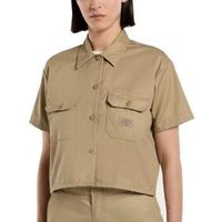 dickies camisa work shirt cropped para mujer