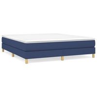 cama matrimonial  cama para adultos  estructura de cama box spring tela azul 160x200 cm