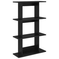estante de pared 56x20x90 cm madera - negro