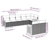 conjunto de relax para patio con cojines set de 8 piezas
