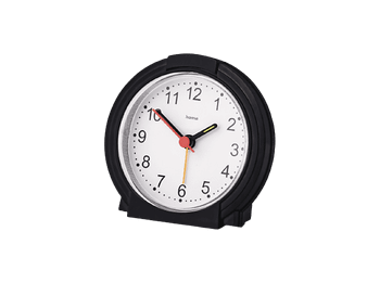 Reloj despertador - Hama, Con indicador analógico de la hora y alarma, Silencioso, Blanco