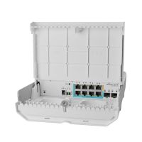 mikrotik netpower lite 7r switch 8 puertos gigabit poe  2 sfp