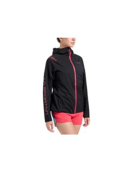 Chaqueta de Trail La Sportiva Pocketshell Mujer Black/Hibiscus