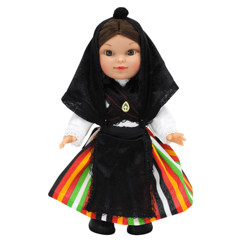Muñeca regional Aranesa Folk Artesanía original colección 25 cm.vestido típico Valle de Arán (Lérida), fabricada en España.