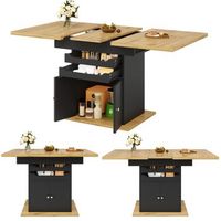 mesa de comedor extensible - ideal para el salon - se extiende hasta 140 cm de largo - color negro