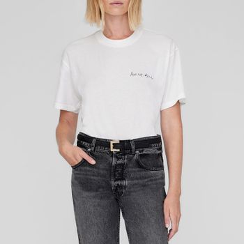 Anine Bing Walker Lyrics Cotton-Jersey T-Shirt - XS