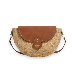 Pepe Jeans para mujer. PL0300101 Bolso Saddie Barker marrón (OSFA), Casual, Yute