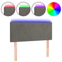 cabecero accesorio para dormir dormitorio mueble led 80 x 5 x 7888 cm tela terciopelo gris oscuro tdl0201035