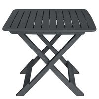 mesa y sillas plegables de jardin 3 uds  conjunto de mesa y sillas plastico antracita