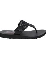 sandalias veganas de dedo para mujer skechers 120050-bbl negro 37