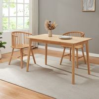 mesa de comedor klijori rectangular 120x70x74 cm - natural encasa