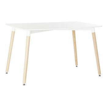 Mesa Comedor Mdf Abedul 120x80x74 22,00 Blanco