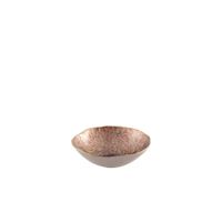 bol marron con borde dorado 20cm
