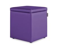 puff cubo arcon polipiel lila pack 2 unidades happers