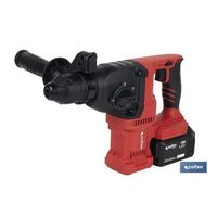 martillo perforador sds plus sin escobillas multifuncion  taladra percute y cincela  incluye maletin con accesorios portabrocas automatico con adaptador sds plus bateria li-ion de 20 v y cargador