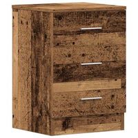 mesita de noche 35x38x55 cm madera - marron