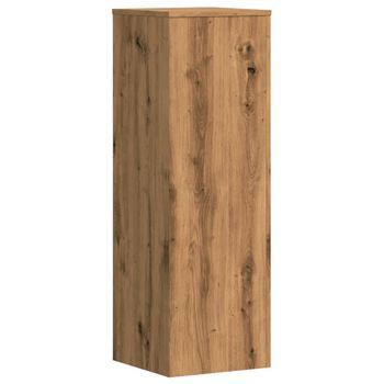 Soportes De Planta Madera Ingeniería Roble Artisian 33x33x100cm Vidaxl