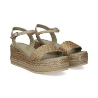unisa sandalias con plataforma mujer - verde talla 38