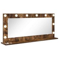espejo de tocador roble ahumado 100 x 45 x 18 cm rectangular vidaxl