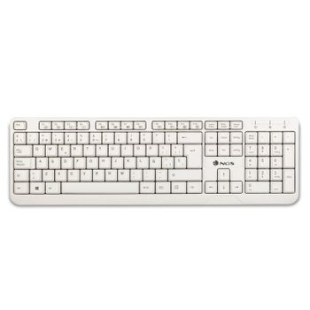 NGS Spike Teclado USB Multimedia Plug & Play 1.4m Qwerty Español Blanco