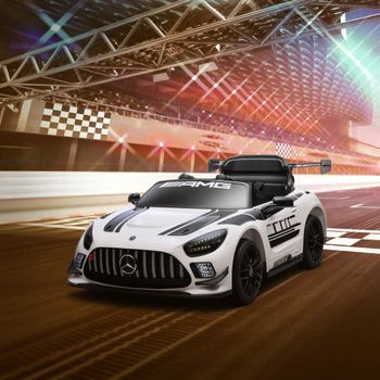 Coche Eléctrico Para Niños Mercedes-amg Gt3 Evo Blanco Aiyaplay