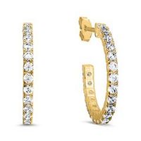 pendientes para senora en oro 14k con circonita