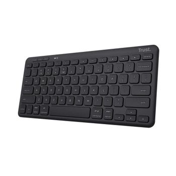 Teclado Trust Lyra compacto inalámbrico QWERTY ES triple conexión USB-C batería 12 meses