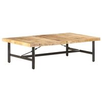 mesa de centro de madera maciza de mango 142x90x42 cm vidaxl