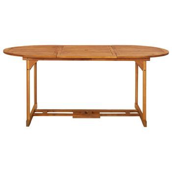 Mesa De Comedor Jardín | Mesa De Exterior 180x90x75 Cm Madera Maciza De Acacia