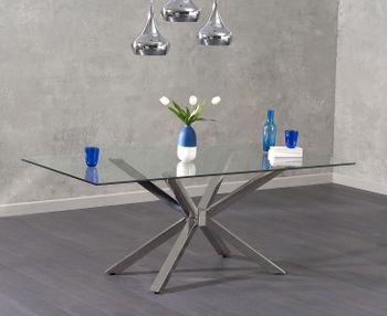 Rhone 200cm Glass Dining Table