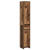 mueble de cuarto de bano madera envejecida 30 x 33 x 190 cm vidaxl