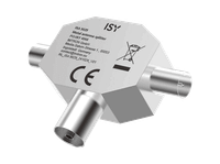 adaptador sat - isy isa-9029 2 conectores hembra y 1 macho blanco