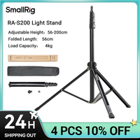 smallrig-soporte de luz ra-s200 altura ajustable 56-200cm carga 4kg con cabezal de bola ligero y portatil para cob panel de luz