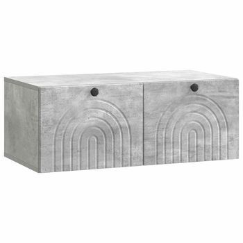Mueble Para Tv De Pared Gris Hormigón 78,5 X 41 X 30 Cm Vidaxl