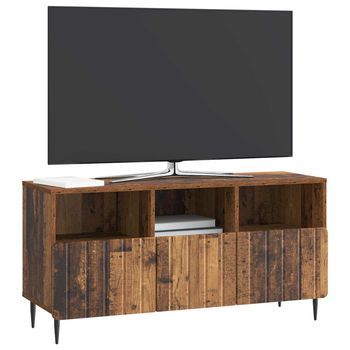 Mueble De Tv | Mueble De Salón | Gabinete De Tv Con Cajón Madera Envejecida 102 X 34,5 X 50 Cm