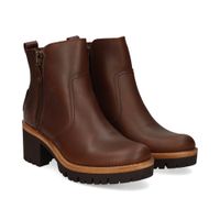 panama jack botines con tacon mujer - marron talla 38
