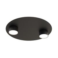 lampara de techo qeri negro 2 luces
